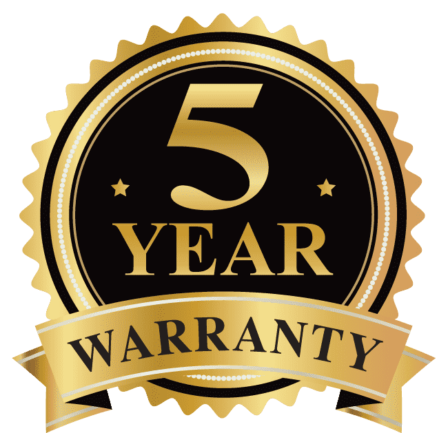 5 Year Warranty