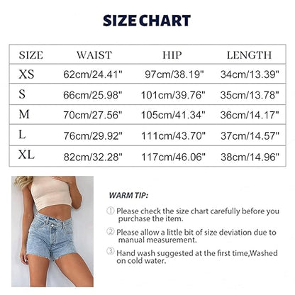 FEELBETTR Women Crossover Jean Shorts