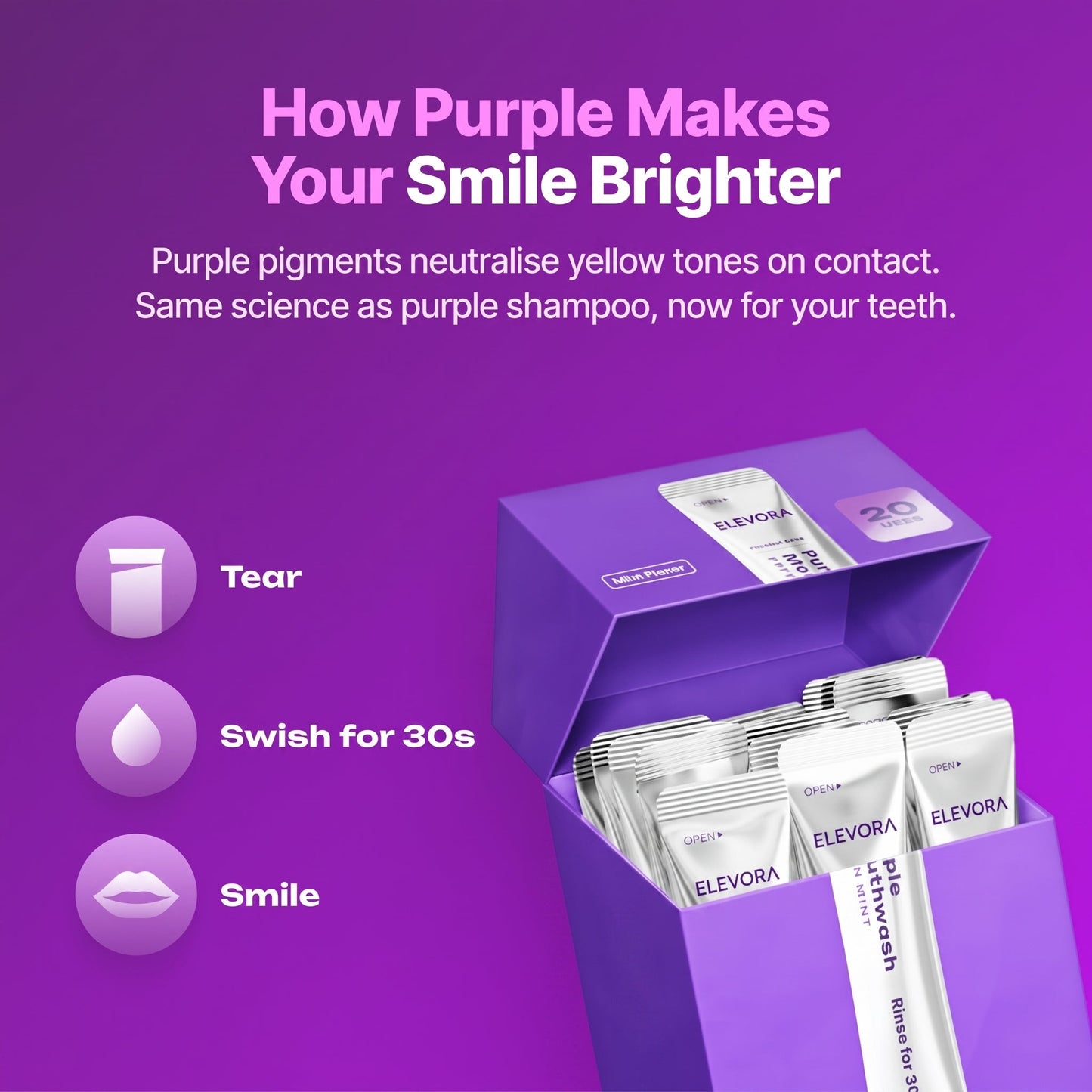 VELENA Purple Mouthwash Sachet