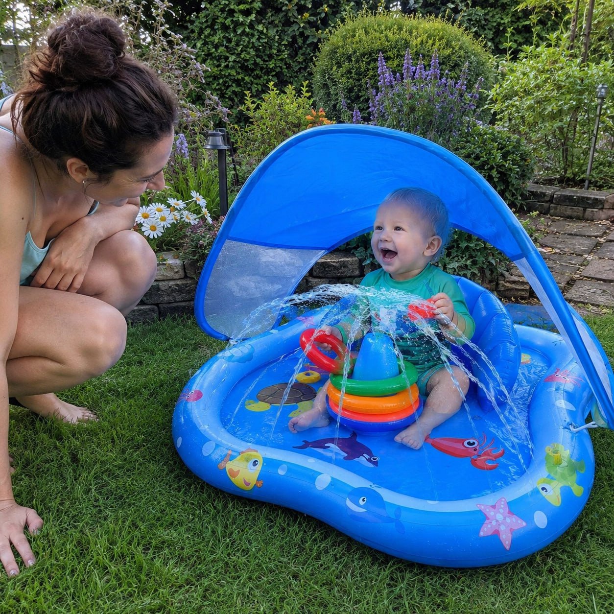VELENA Baby Play Mat with Sprinkler